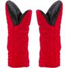 Puppet Oven Mitts Red Cotton Silicone Non-Slip Long Sleeve Arm Soft,Oven Gloves for Women Mum Hot 500℉ Heat Resistant Hand Safe Microwave Home