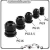 40  Pieces Of Plastic Waterproof Adjustable 3.5-13mm Cable Connectors PG7, PG9, PG11, PG13.5, PG16