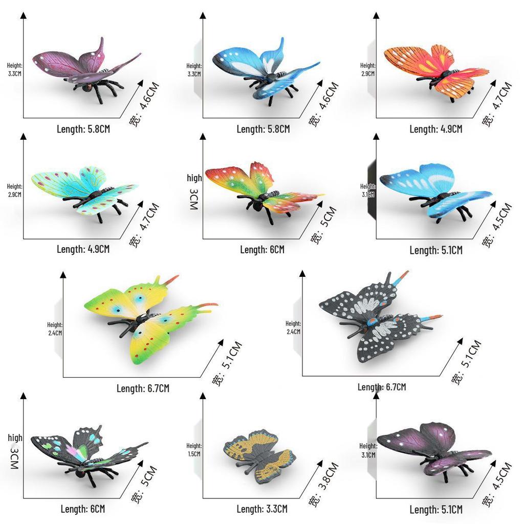 Colorful Swallowtail Butterfly Model for Children's Cognitive and Scene Decoration