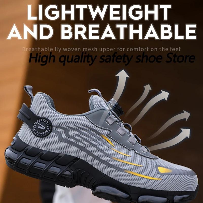 Safety Labor Shoes Comfortable Safety Shoes Man Lightweight Work Shoes Men Breathable Work Shoes Women Safety Sneakers for Work