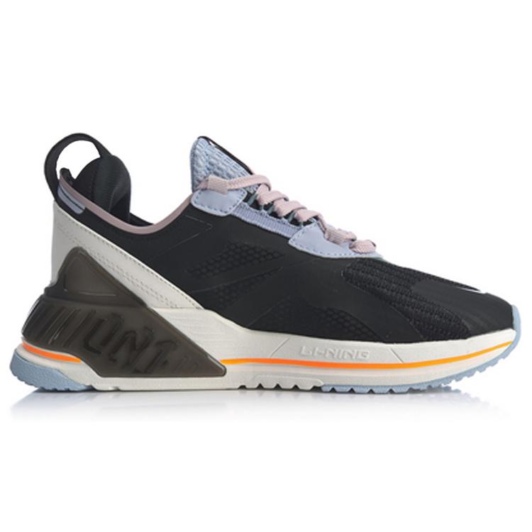 New LiNing 001 T2000 Slip-Resistant Rebound Lightweight Low-Top Running Shoes Women's Black White AGLQ002-4