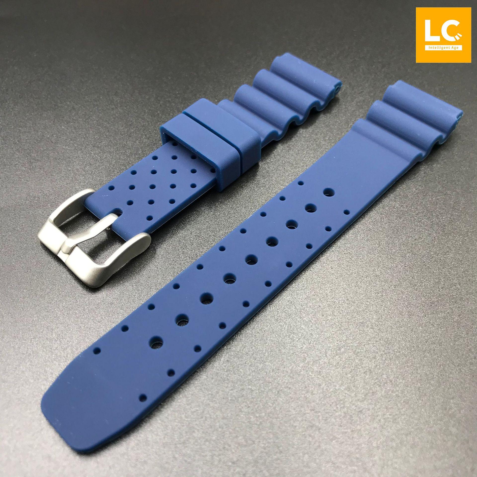 

20mm Silicone Dive Watch Strap for Seiko, Tissot, Citizen, Mido, Conquest 20mm синий