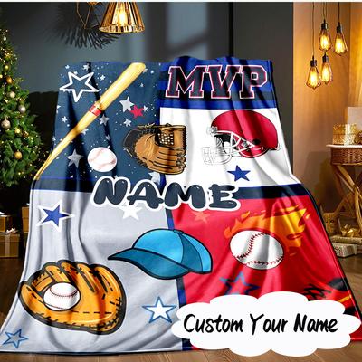 Custom Name Play Basketball Blanket Ideal Bedding Blanket Perfect for Travel, Camping, Living Rooms, Offices, Sofas, Fan Christmas Gift