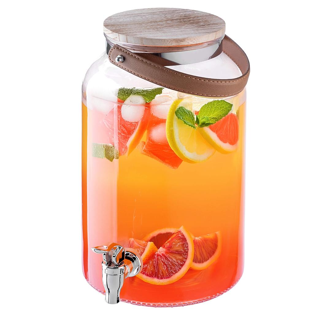 KADAX glass jar with tap lid and handle, 5.6 litres