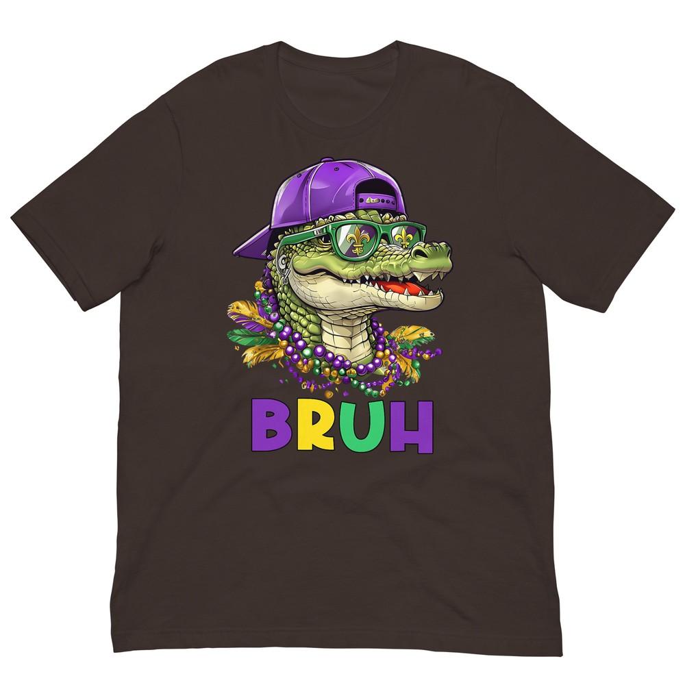 Mardigator Alligator Bruh Mardi Gras Costume Teens Boys Kids Tshirt S