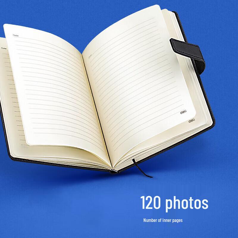 Deli 16K 120-Page Business Magnetic Buckle Leather Notebook