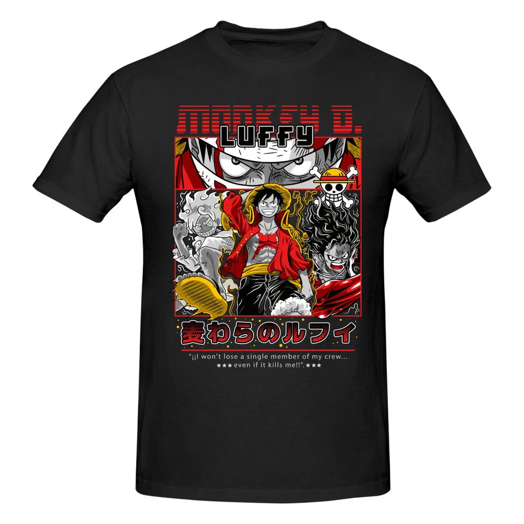 One Piece T Shirts Unisex Short Sleeve Luffy Tshirt Streetwear Casual Graphic Tee Tops 100 Cotton  Loose Oversized Clothes