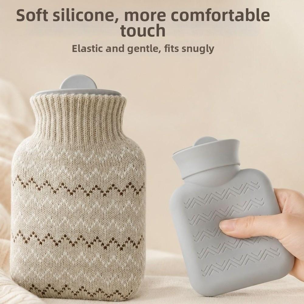 Silicone Hot Water Bottles 300ml Water-filling Bottle Portable Warm Water Bag Female