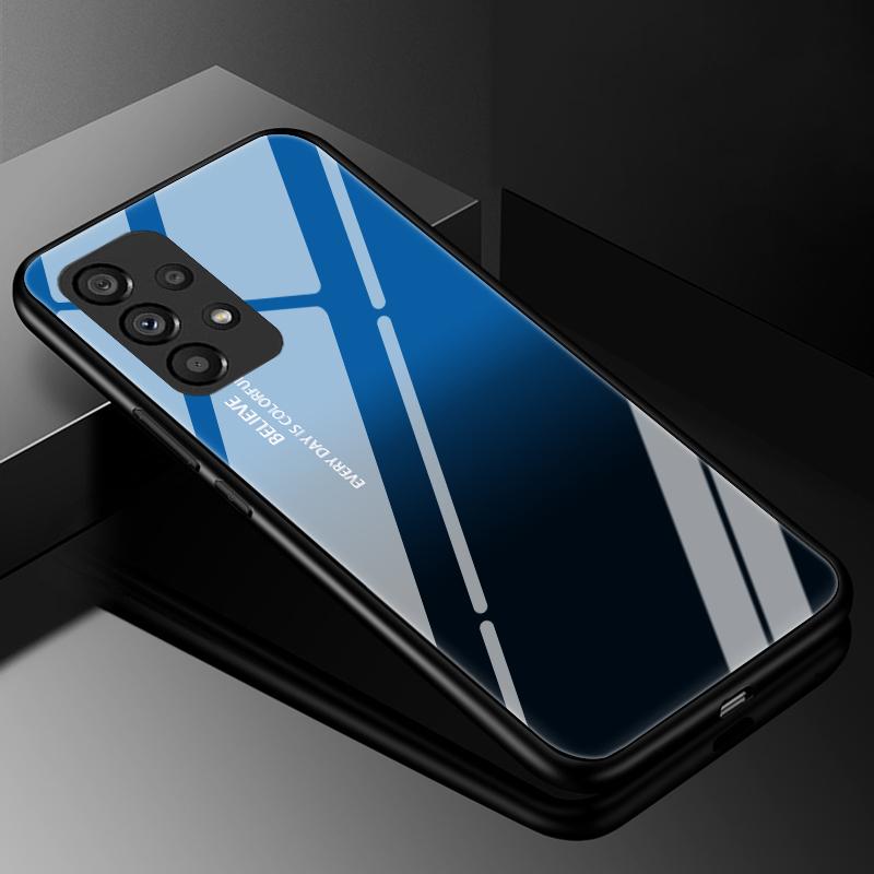 Tempered Glass Phone Case For Samsung Galaxy A31 A51 A71 5G A10 A10S A20 A30 A30S A50 A50S A70 Capa Luxury Hard Back Bumper