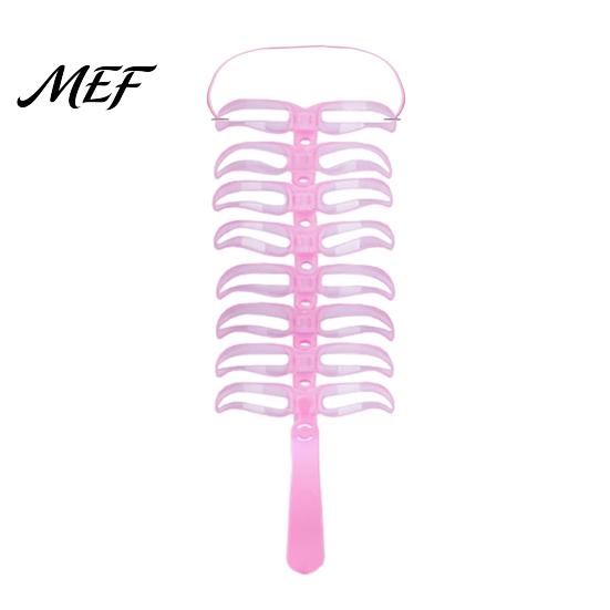 Easy Brow Shaping Tool 1/2 Sets Eyebrow Stencil Kit, 8 Shape Template with Handle & Portable Headband, Reusable Drawing Guide Tools for Women Beginner