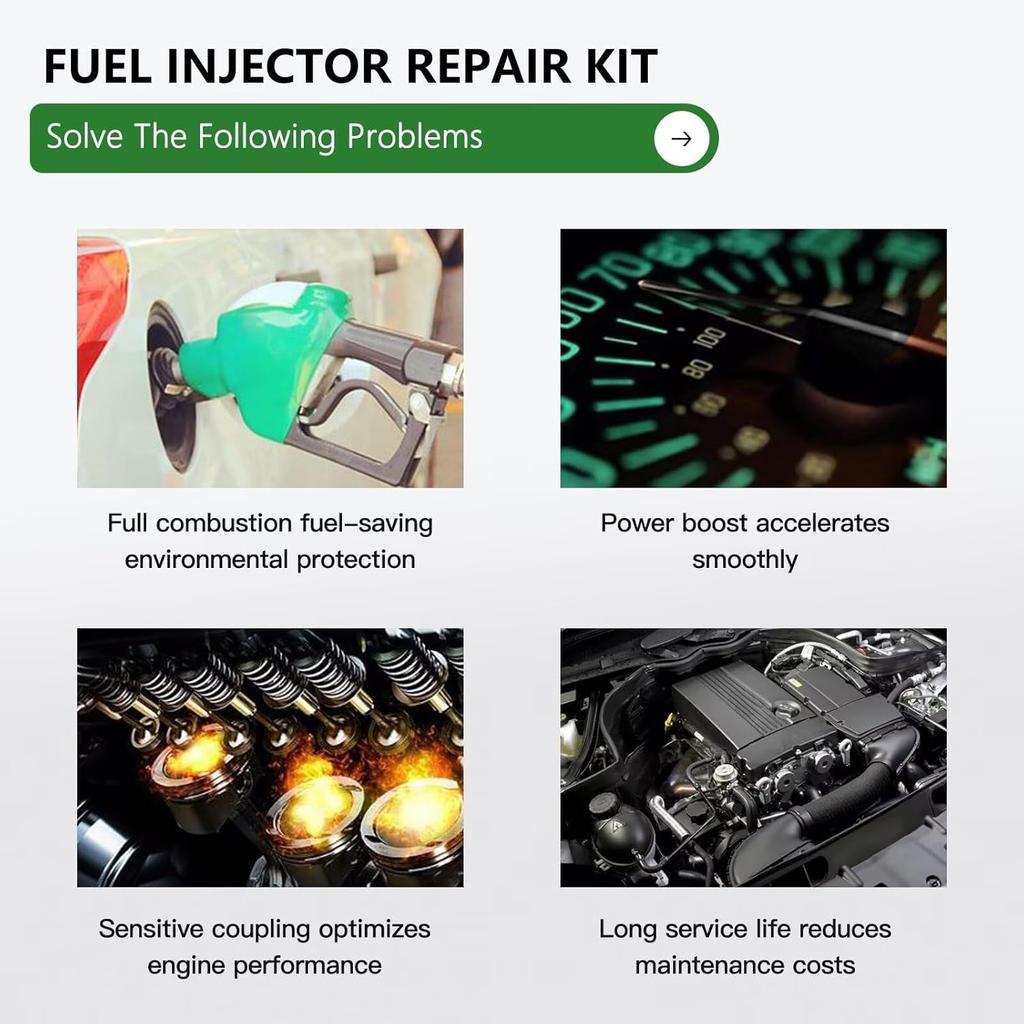 Updated Fuel Injector repair kit Includes O-rings, Pintle Caps, Filters Replacement Set Fit for Toyota 3VZE 3.0 V6 Engines For 4Runner T100 Pickups