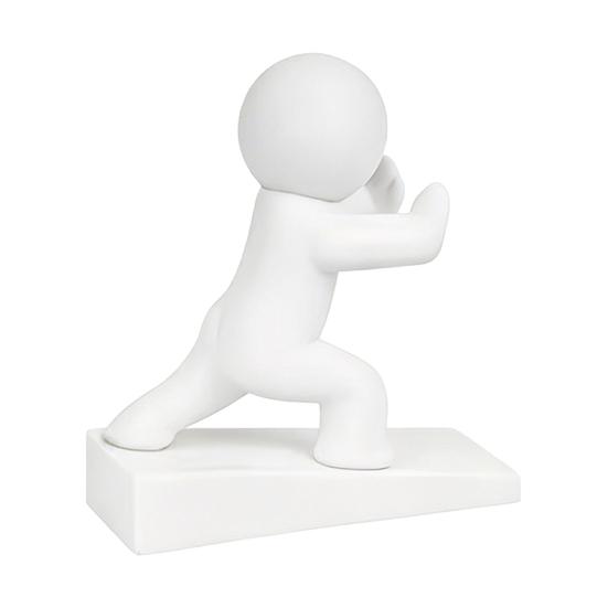 Jijijing Burr-free Doorstop, 3D Printed Stable Door Stop, One-Piece Molding Stopper, Kicking Man Design Doorstop Protects Walls Furniture