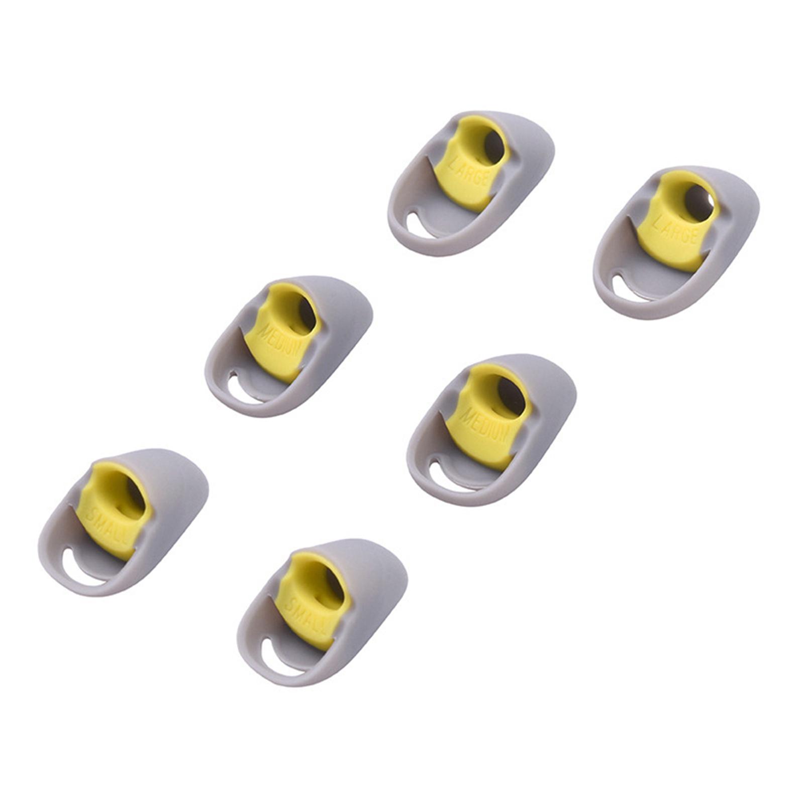 

6 шт. силіконових берушів-насадок для навушників HyperX Cloud великого/середнього/малого розміру, міцні беруші у вухах жовтий