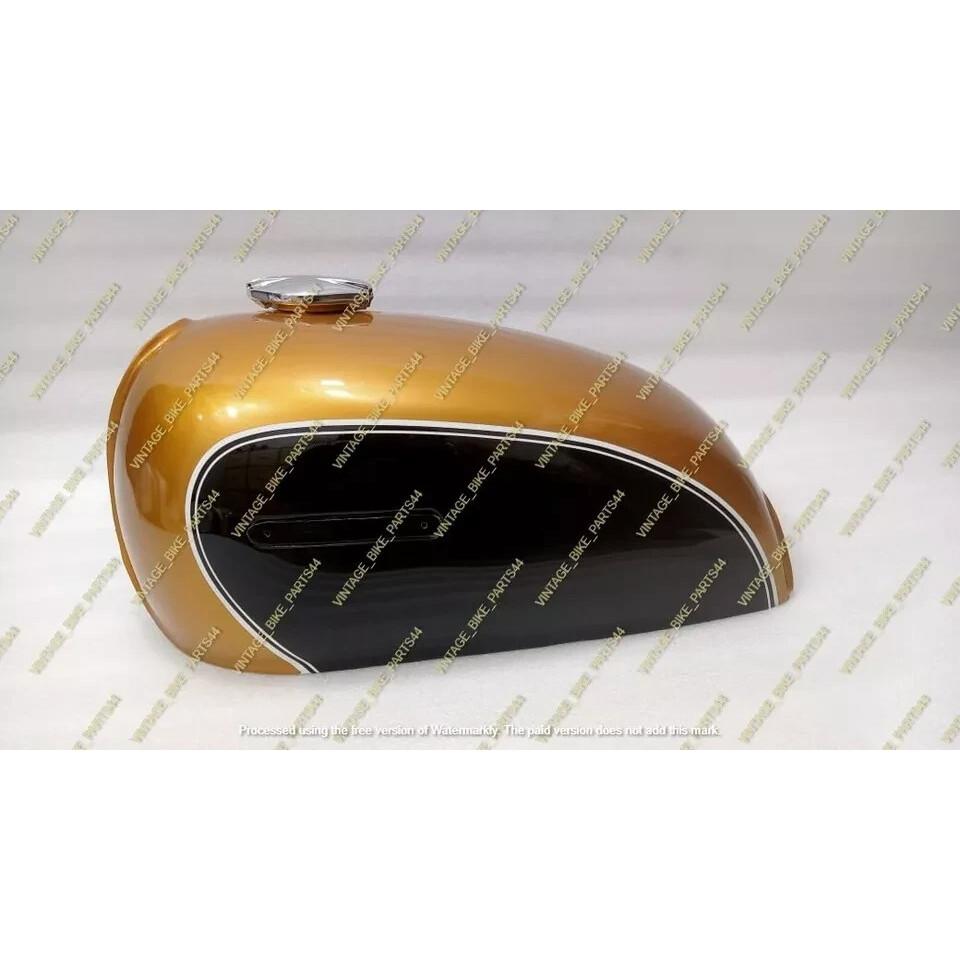 Honda CB550 CB550K 1974-75 Steel Golden & Black Painted Petrol Fuel Gas Tank
