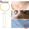 Bamoer 18K Gold Plated 925 Sterling Silver Extended Chains with Lobster Clasp Adjusable for Necklace Extender DIY Jewelry Making