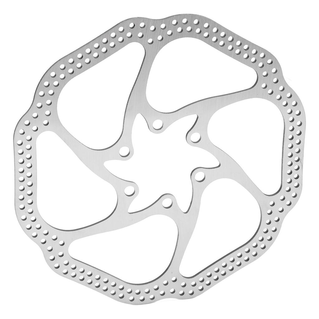 160mm Bike Disc Brake Rotor 6 Holes Stainless Steel Bicycle Disc Brake Rotor for Road Bike Mountain Bike BMX MTB