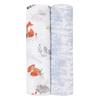 Aden anais Muslin Set för Baby SWADABASWC20011J + Swaddles, 2, Naturligt, 120x120cm, 100% Bomull, Andningsbart, Anti-Moro Reflektion, Mångsidigt, Gåva,
