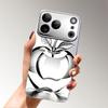 Minimal Line Art Silver Electroplat Silver Phone Case For iPhone 15 17 16 14 13 12 11 Pro Max Plus 16E 17Air 7 8 Xr Glass Cover