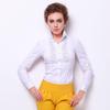 2025 Spring/Summer Women's Slim-Fit Double Collar Shirt - Korean Style, Long-Sleeved, Professional Wear