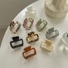 Japanese Acetic Acid Mini Hair Claw Y2K Hollow Out Acetate Hair Clips Leopard Pattern Hair Grab Clip Square Barrettes Girls
