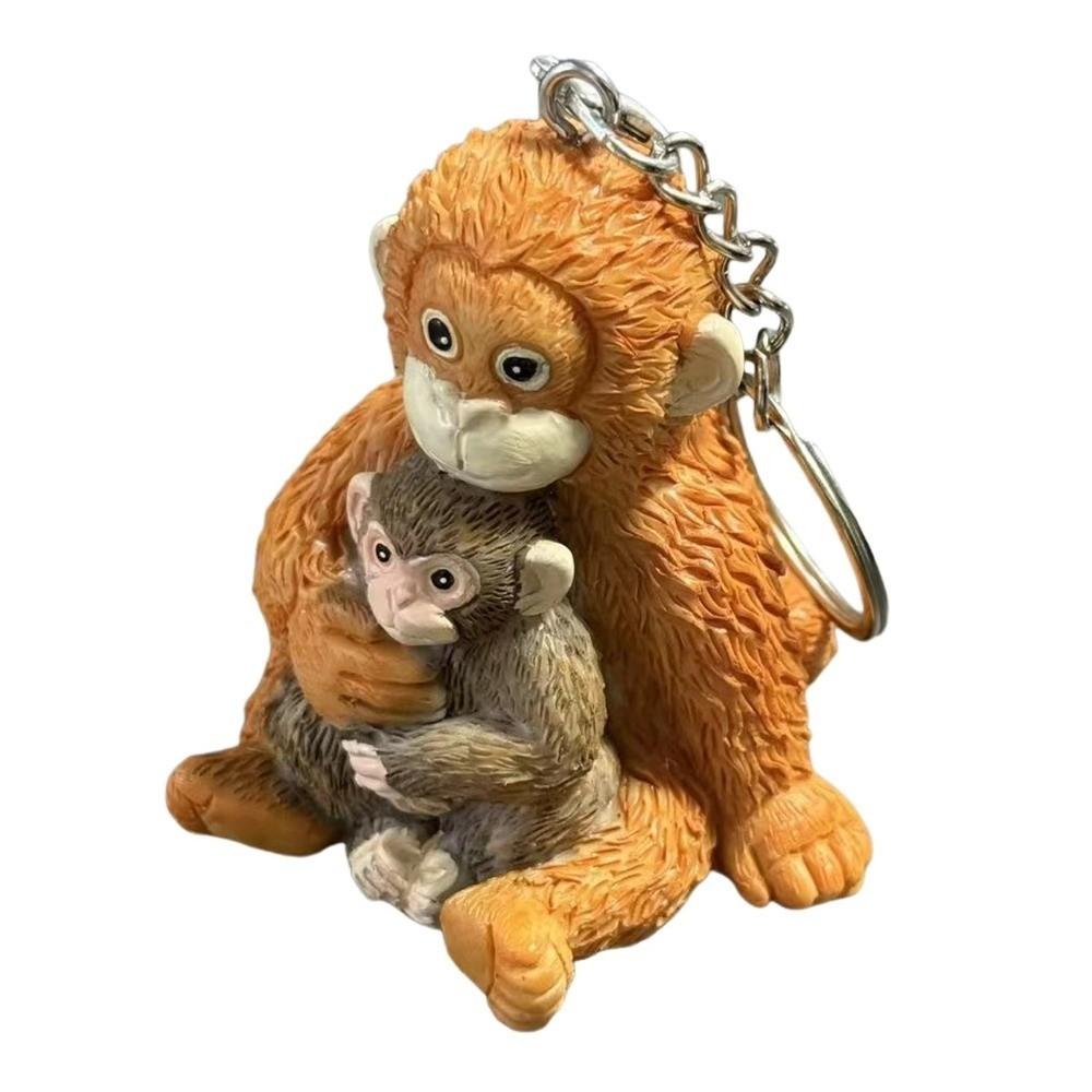 Resin Monkey Doll Keyring 3D Monkey Pendant Monkey Resin Ornament Monkey Keychain  Kids Gifts