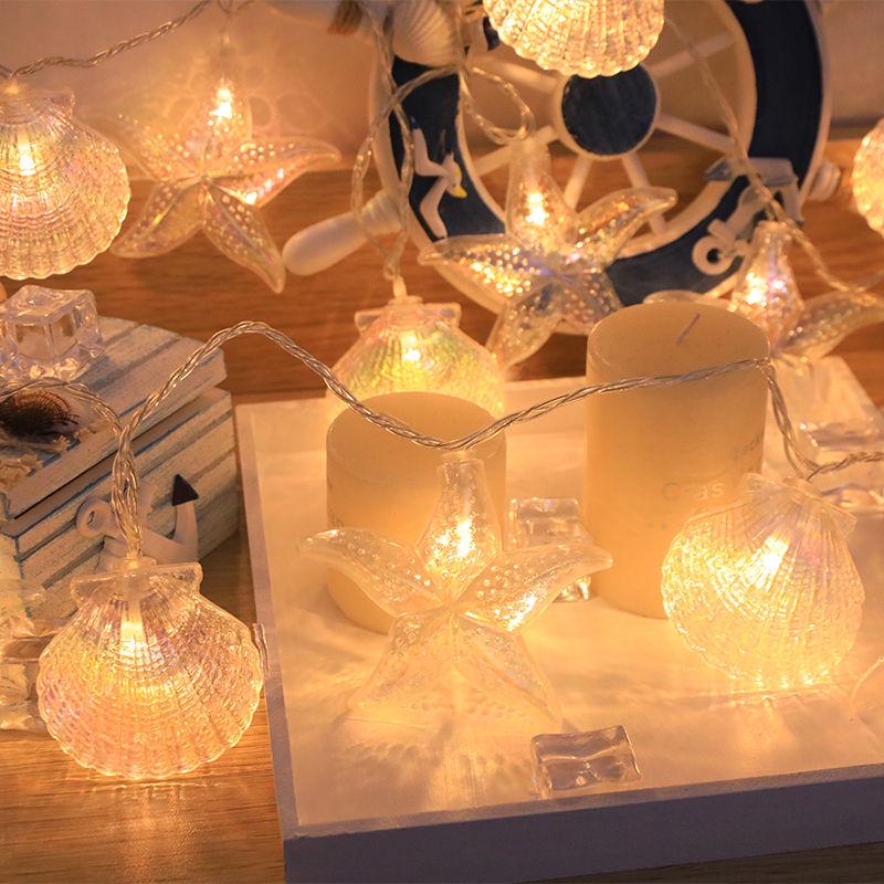 LED Seashell Star Tent & Living Room Decorative Light - Perfect for Camping or Night Market Atmosphere