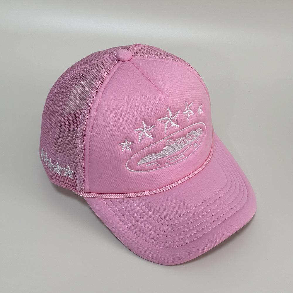 Corteiz CRTZ Five-Star Color Block Mesh Trucker Baseball Cap