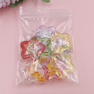 Pandantiv pentagonal, 30 mm, stea, margele libere, acrilic, 10 buc. Accesorii de bijuterii realizate manual DIY pentru brăţară, cercei, material de fabricare, modă transparentă