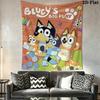 Bluey Wall Hanging Printed Fabric Blanket Decorative Tapestries for Bedroom Living Room Home Decor