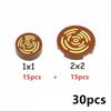 Wood Grain Pattern 1x1 Smooth Bricks Part MOC Tile Round 2x2 With Tree Stump Assembly Building Blocks Compatible 14769 98138 Toy
