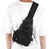 Sport Sling Brusttasche Camouflage Taktik Outdoor Kompakter Rucksack Wandern Radfahren Packtasche Schwarz