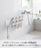 Yamazaki Tower Magnetic Bathroom Shoe Hanger for Indoor and Kids X X Angled Design for Easy Model 10326 Shoes, White, W37.5 D13.1 H12.9cm, Drainage,