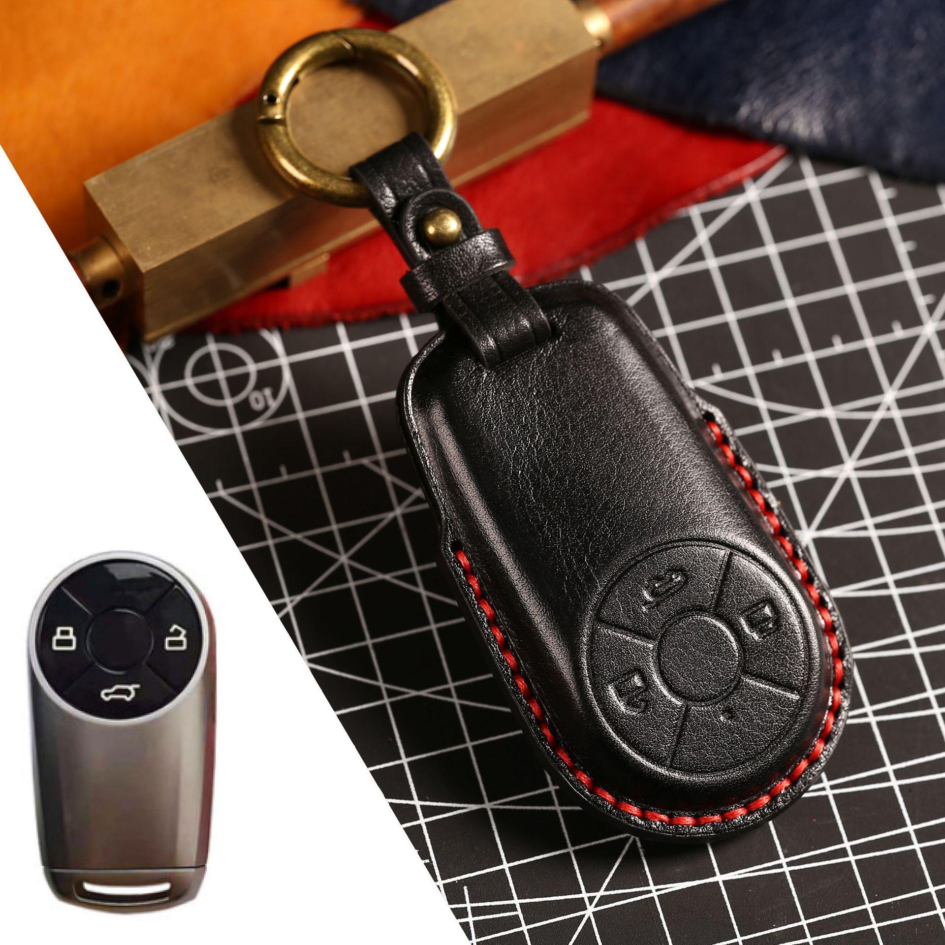 

Applicable to Great Wall Euler Good Cat Car Key Set 2021 New Good Cat High-end Men s and Women s Key Bag, Leather чёрный