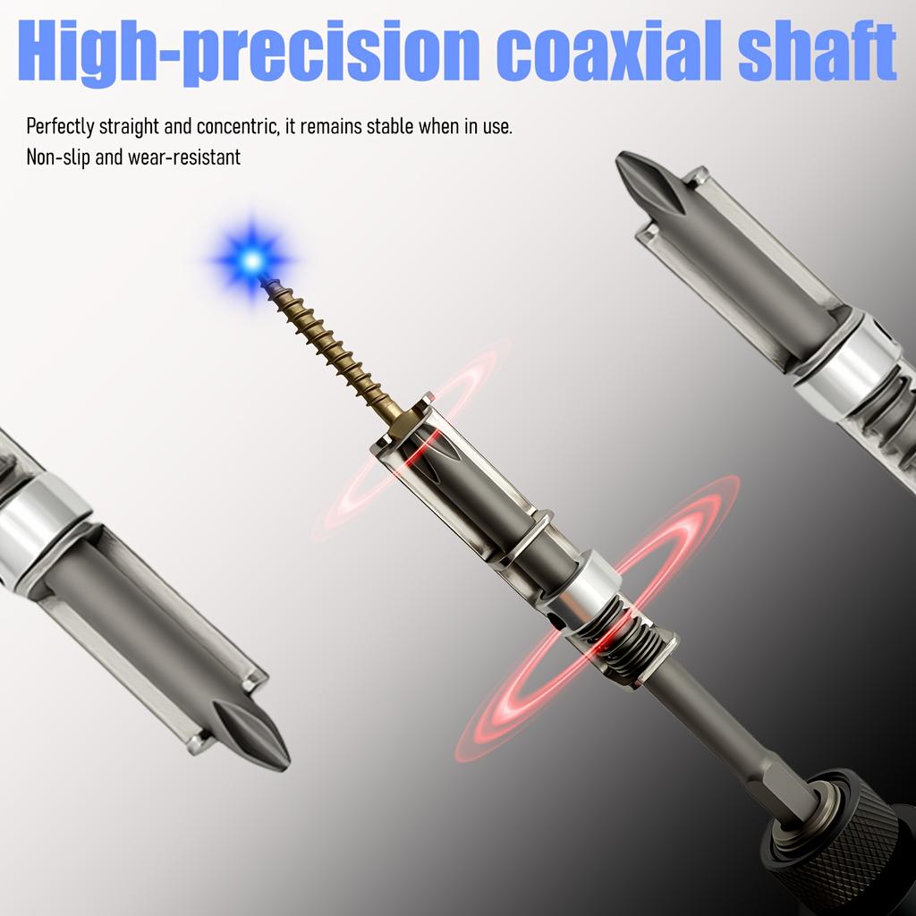 Spring-Loaded Screw Bit Holder | Heavy-Duty Quick Release Adapter | Magnetic Bit Retaining Tool for Impact Drivers & Drills