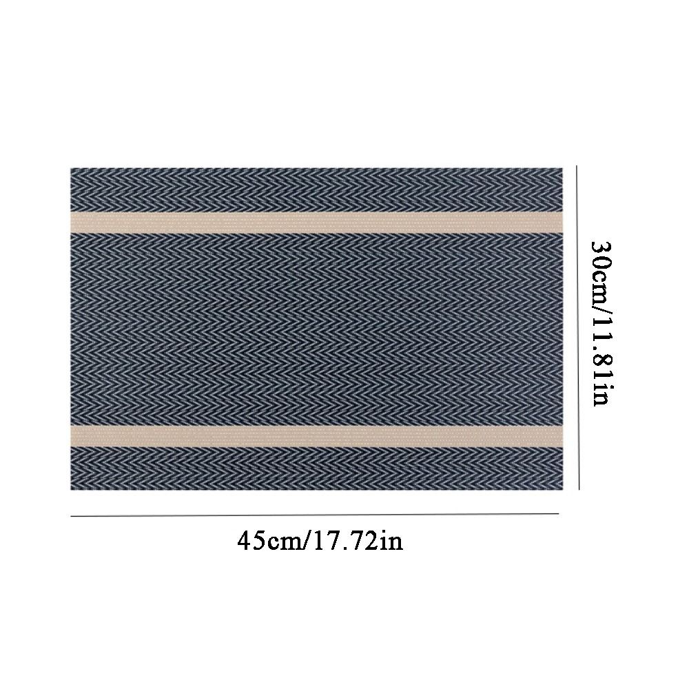 PVC Placemat Waterproof Table Mat High Quality Rectangle Tableware Mat