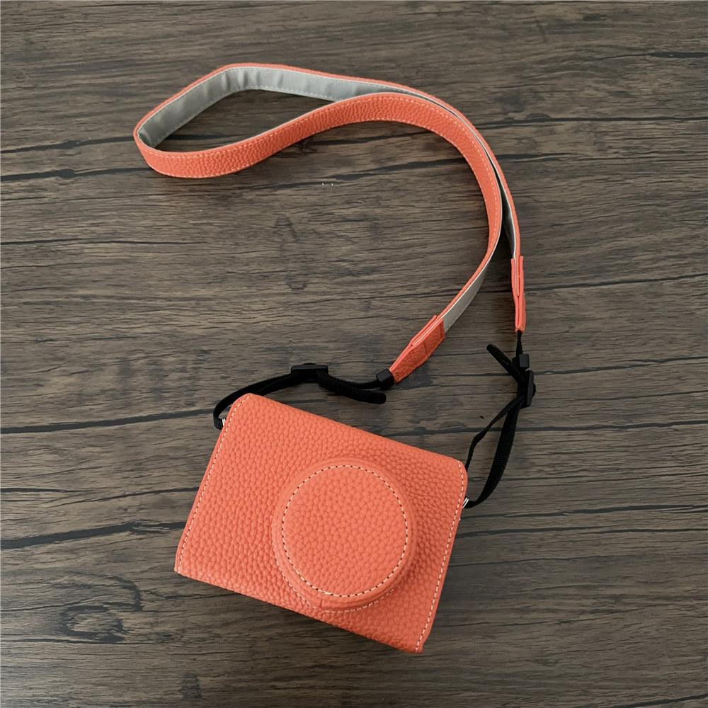 

Luxury PU Leather Camera Case For Fujifilm X100VI Battery Opening Full Body Bag Cover With Strap