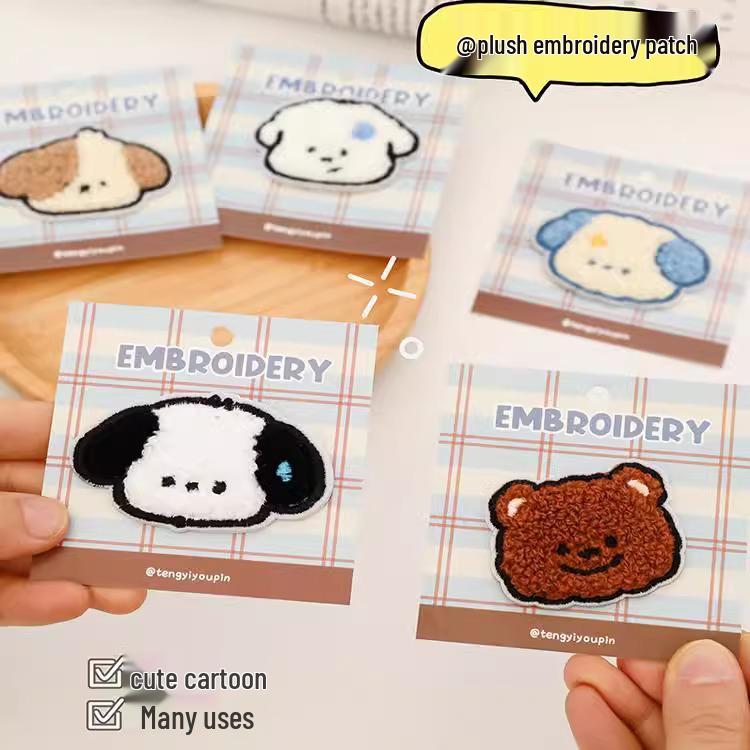 Cute Cartoon No-Sew Self-Adhesive Jacket Patch for Kids' Clothing Repair