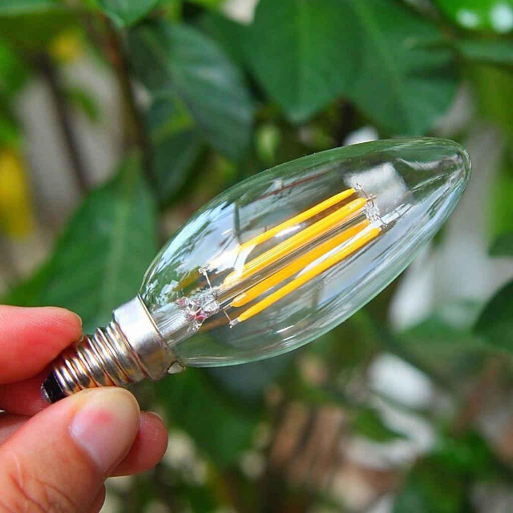 Vintage 2W 4W 6W LED Filament Glühbirne E14 220V Energiesparend Glas LED Licht Dimmbar Warm/Kaltweiß Lampe für Heimdekoration