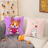 Cute Cartoon Dog Art Combination Pillow Case Pattern Printed Pillowcase for Living Room Sofa Cushion Cover & Bedroom Decor