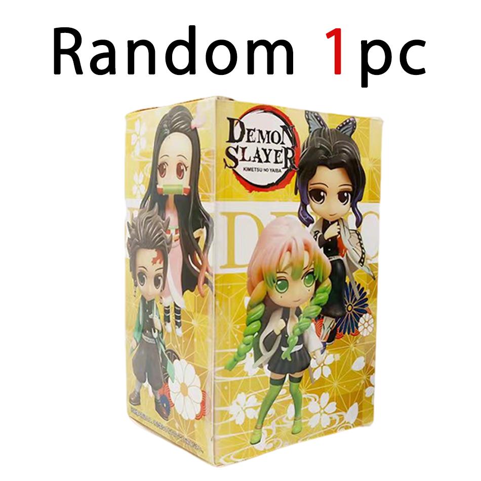 In stock Anime Demon Slayer Figure Doll Toy Nezuko Tanjirou Zenitsu Inosuke Kyoujurou Shinobu Giyuu  Model Toy Kids Xmas Gift