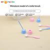 1 Set 1:12 Dollhouse Mini Simulation Long Handle Toilet Brush Model Cleaning Tool For Toilet Scene Toy Home Decoration Accessories