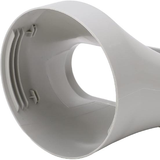 Hilitand Air Conditioner Exhaust Hose Adapter, Dia 5.9in, Oval Vent, Efficient Energy Saving, Serrated Strips, Scratch ABS