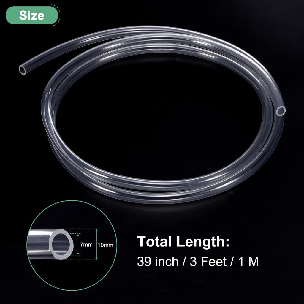 M METERXITY Schlauch Vergaser Kraftstoffentlüftungsschlauch 7mm (0,28") ID 10mm (0,39") AD 1m