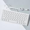USB-Tastatur mit Kabel 78 Tasten Kompakte leise Tastatur für PC Laptop Tablets Desktop-Computer