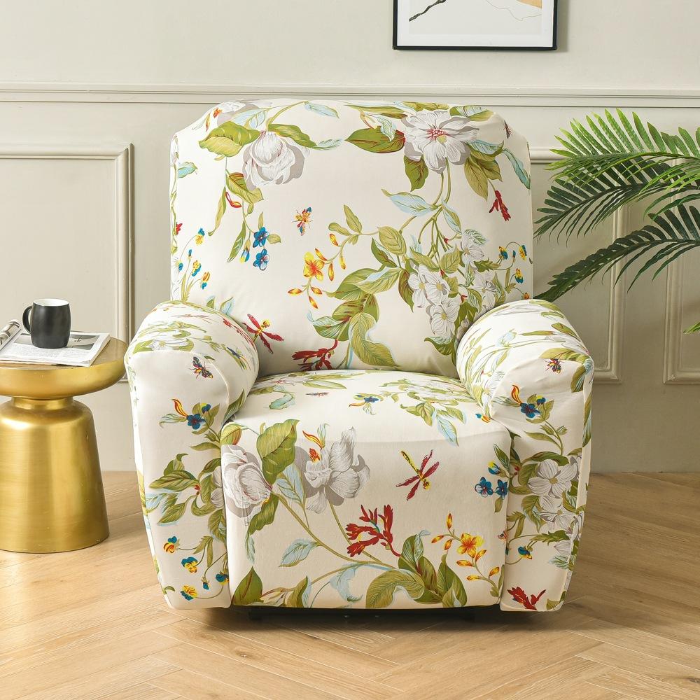 Elastic All-inclusive Sofa Recliner Cover, Printed Four-season Universal Function Single Sofa Cover