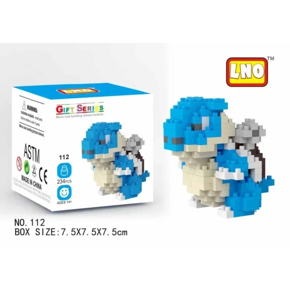 Kawaii LNO Pokemon Micro Building Blocks Snorlax Blastoise Gengar Charmander Bulbasaur Pikachu Mini Brick Figures For Kids Toys