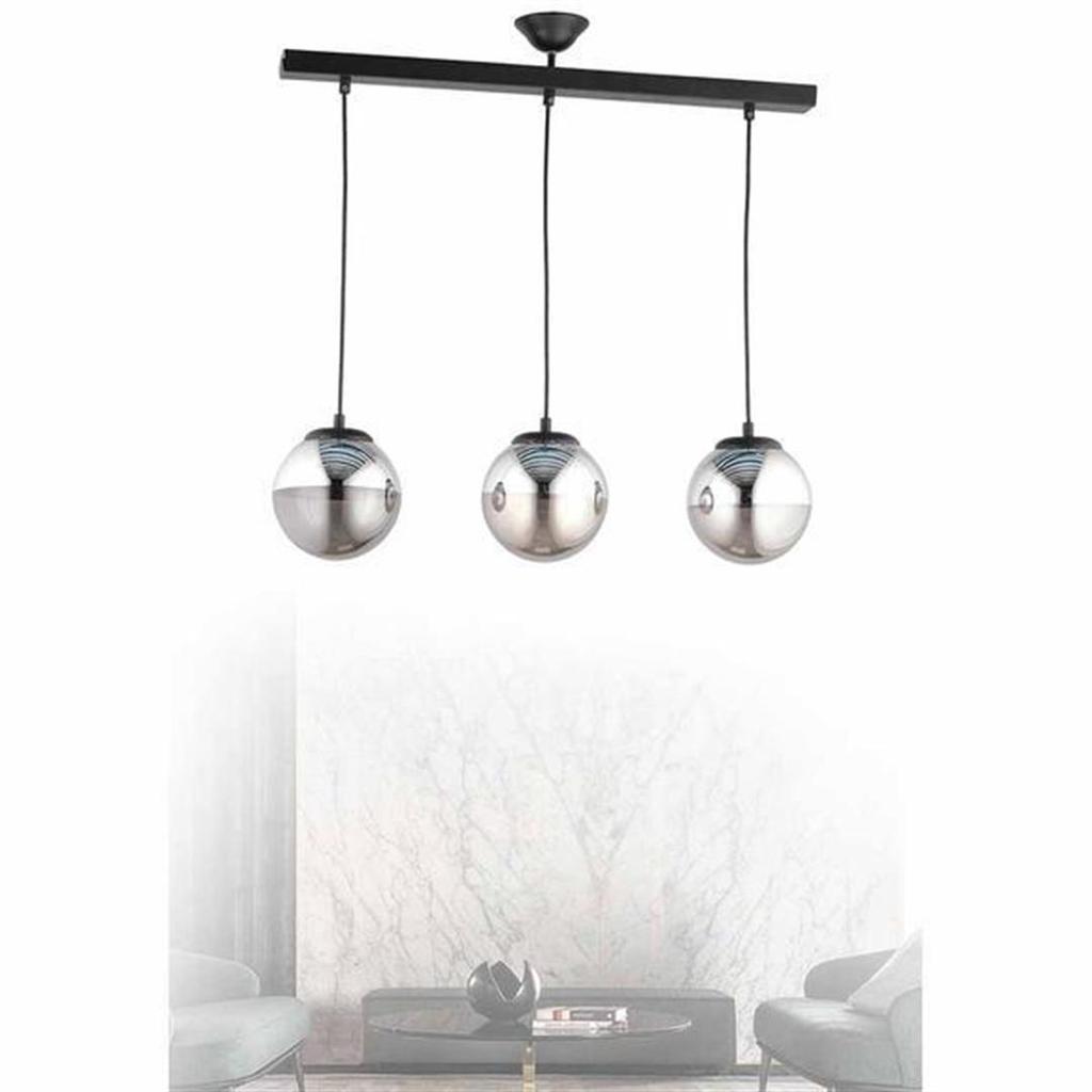 Nisa Luce Island 3-reihiger Kronleuchter, geräucherte Beschichtung / Schwarz