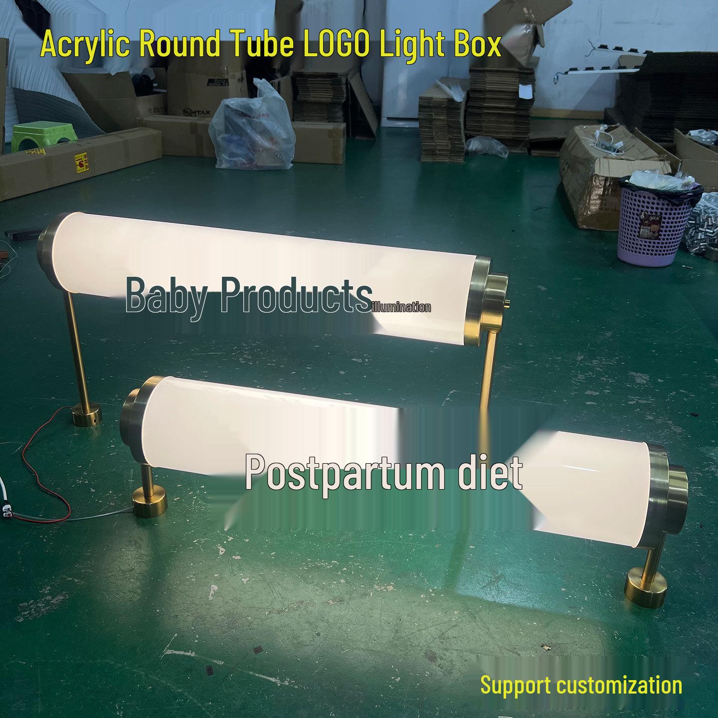 

LED 360° Luminous Advertising Acrylic Light Box for Wall Mounting Transparent