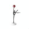 Statue with Sphere Matte Black Abstract Figurine Minimalist Tabletop Sculpture for Art Lovers,