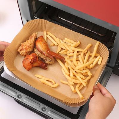 Utile carta da forno monouso per friggitrici ad aria resistente alle alte temperature, resistente all'olio, per carta da forno per pasticceria